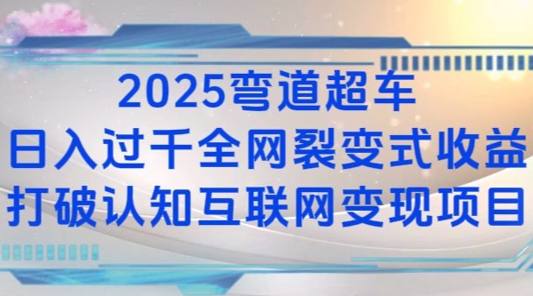 2025弯道超车日入过K全网裂变式收益打破认知互联网变现项目【揭秘】-吾爱网创