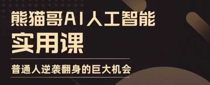 AI人工智能实用课，实在实用实战，普通人逆袭翻身的巨大机会-吾爱网创