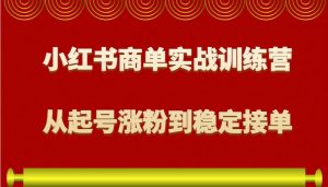 小红书商单实战训练营，从0到1教你如何变现，从起号涨粉到稳定接单，适合新手-吾爱网创