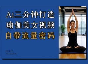 Ai3分钟打造瑜伽美女视频，自带流量密码-吾爱网创