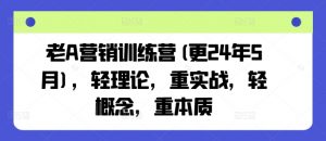 老A营销训练营(更25年1月)，轻理论，重实战，轻概念，重本质-吾爱网创