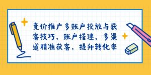 竞价推广多账户投放与获客技巧,账户搭建,多渠道精准获客,提升转化率-吾爱网创