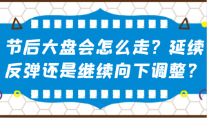 某公众号付费文章:节后大盘会怎么走?延续反弹还是继续向下调整?-吾爱网创