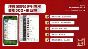 评论区野路子截流创业粉新方法，日被动加300+创业粉，精准引流被动添加...-吾爱网创