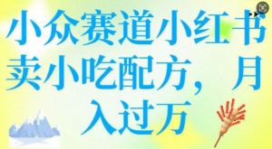 小众赛道小红书卖小吃配方，操作简单，月入过W-吾爱网创