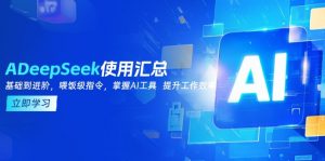 DeepSeek使用汇总，基础到进阶，提示词技巧，掌握AI工具  提升工作效率-吾爱网创