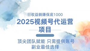 2025视频号代运营 日躺赚1000＋ 只需提供账号-吾爱网创