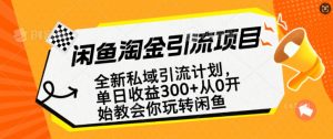闲鱼淘金私域引流计划，从0开始玩转闲鱼，副业也可以挣到全职的工资-吾爱网创