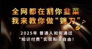 知识付费如何做到月入过W+，2025我来教你做“镰刀”【揭秘】-吾爱网创