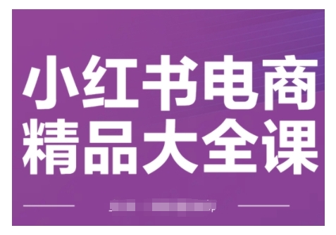 小红书电商精品大全课，快速掌握小红书运营技巧，实现精准引流与爆单目标，轻松玩转小红书电商(更新2月)-吾爱网创