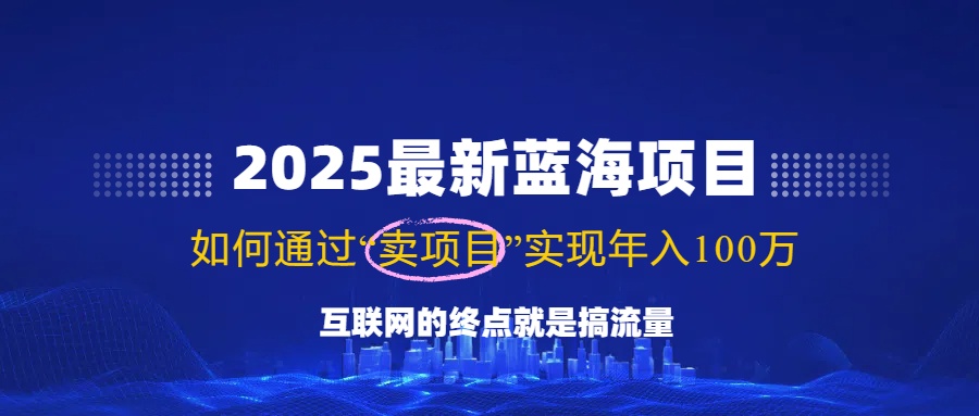 2025最新蓝海项目，零门槛轻松复制，月入10万+，新手也能操作！-吾爱网创