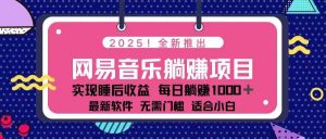 2025最新网易云躺赚项目 每天几分钟 轻松3万+-吾爱网创