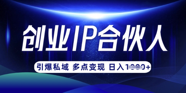 云帆·创业ip合伙人打造3.0，从0到1教你做网创，实现月入过W-吾爱网创