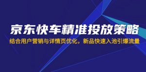 京东快车精准投放策略，结合用户营销与详情页优化，新品快速入池引爆流量-吾爱网创