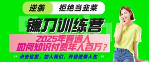 镰刀训练营超级IP合伙人，25年普通人如何通过“知识付费”实现逆袭-吾爱网创