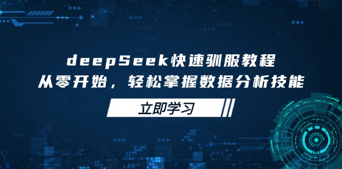 deepSeek快速驯服教程，从零开始，轻松掌握数据分析技能-吾爱网创