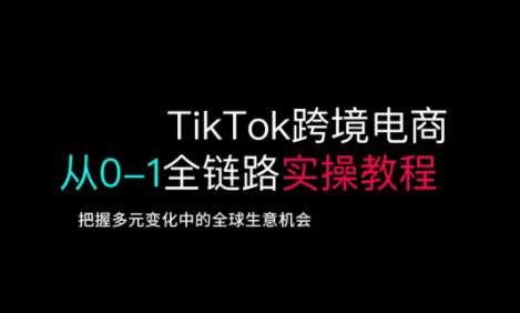 TikTok跨境电商从0-1全链路全方位实操教程,把握多元变化中的全球生意机会-吾爱网创