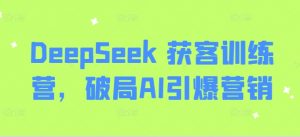 DeepSeek 获客训练营，破局AI引爆营销-吾爱网创
