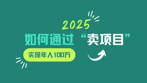 2025年如何通过“卖项目”实现年入100w-吾爱网创