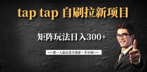 taptap拉新自刷项目,一个新用户14元,矩阵玩法日入300+-吾爱网创