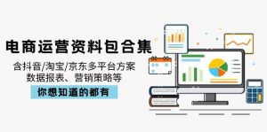 电商运营资料包合集，含抖音/淘宝/京东多平台方案，数据报表、营销策略等-吾爱网创