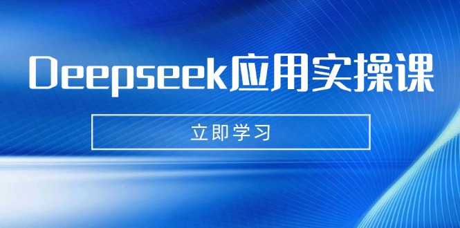 Deepseek应用实操课：AI制作数字妈妈、写真、短视频，辅导作业，PPT制作等-吾爱网创