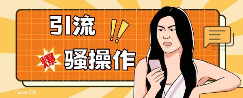 最新引流骚操作，单账号日引50-100，简单粗暴，适合于小白各行各业都可以进行操作，精准粉丝加到爆-吾爱网创