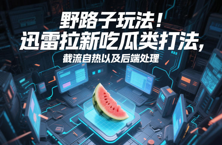 野路子玩法！迅雷拉新吃瓜类打法，截流自热以及后端处理-吾爱网创