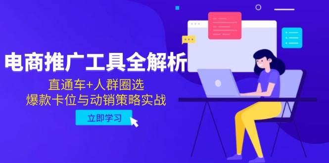 （14869期）电商推广工具全解析，直通车+人群圈选，爆款卡位与动销策略实战-吾爱网创