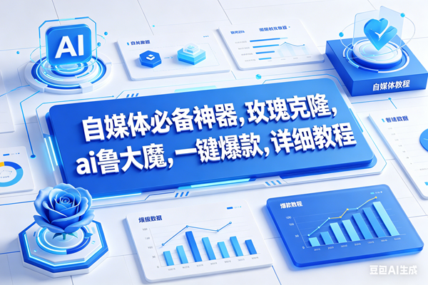 （17964期）玫瑰克隆工具，鲁大魔ai软件，自媒体的神器，一键爆款，50多个功能的详细教程。-吾爱网创