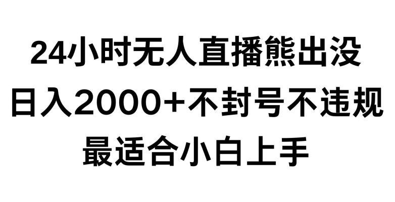 快手24小时无人直播熊出没，不封直播间，不违规，日入2000+，最适合小白上手，保姆式教学【揭秘】-吾爱网创