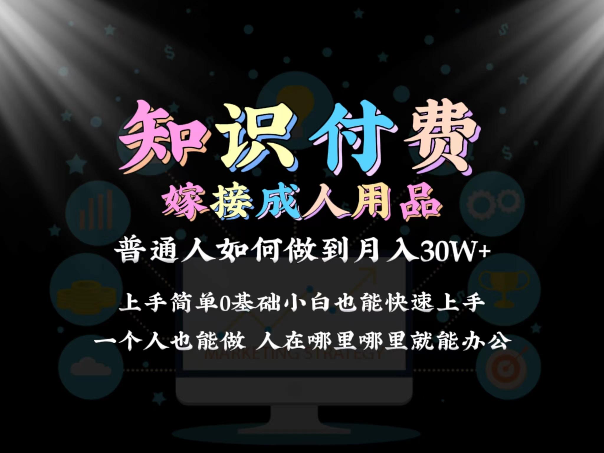 2024普通人做知识付费结合成人用品如何实现单月变现30w 保姆教学1.0-吾爱网创