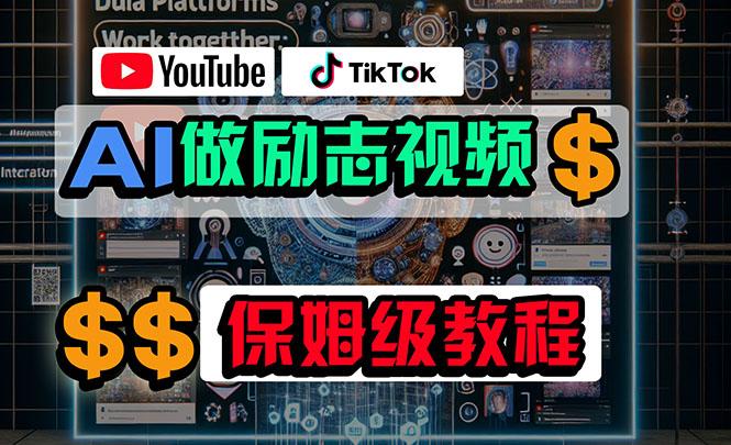 利用AI制作励志视频，在YouTube和TikTok赚钱，小白可做(附工具-吾爱网创