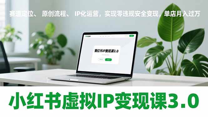 （17029期）小红书虚拟IP变现课3.0，赛道定位、原创流程、IP化运营，实现零违规安全变现，单店月入过万-吾爱网创