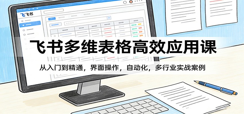 飞书多维表格高效应用课:从入门到精通,界面操作,自动化,多行业实战案例-吾爱网创