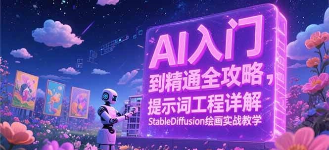 AI入门到精通全攻略，提示词工程详解，StableDiffusion绘画实战教学-吾爱网创