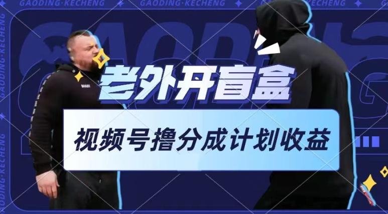 老外开盲盒视频，撸视频号分成计划收益，每天只需一小时，新手小白轻松上手【揭秘】-吾爱网创