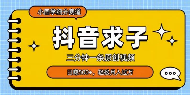 小国学细分赛道，三分钟一条原创视频，日赚500+，可矩阵复制-吾爱网创