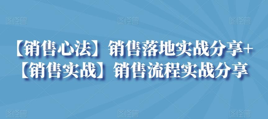 【销售心法】销售落地实战分享+【销售实战】销售流程实战分享-吾爱网创