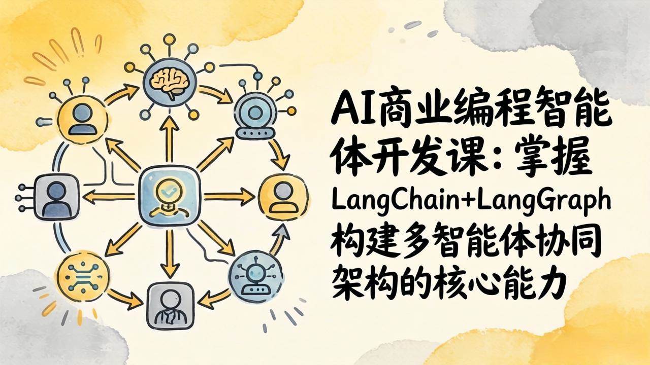 （17608期）AI商业编程智能体开发课：掌握LangChain+LangGraph构建多智能体协同架构的核心能力-吾爱网创