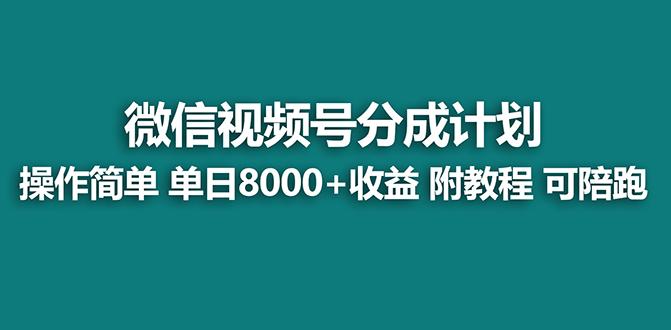 【蓝海项目】视频号分成计划最新玩法，单天收益8000+，附玩法教程，24年...-吾爱网创
