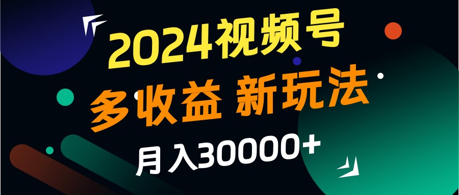 2024视频号多收益的新玩法,月入3w+,新手小白都能简单上手!-吾爱网创
