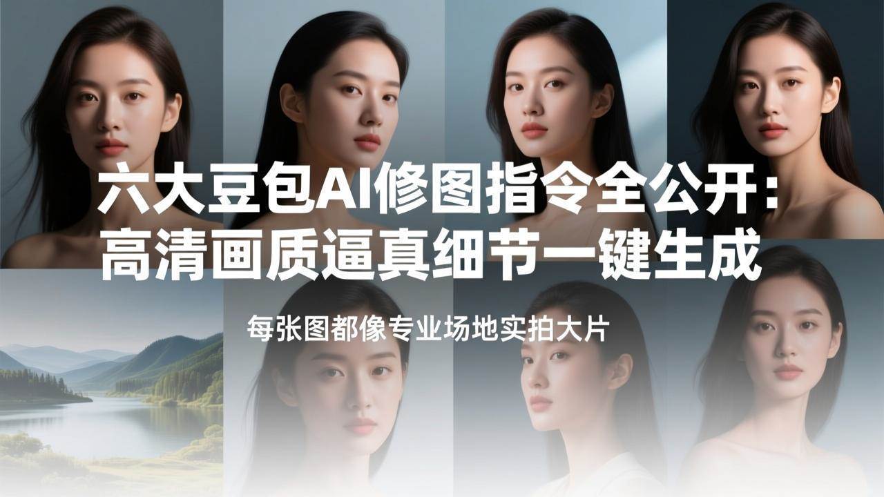 （17481期）六大豆包AI修图指令全公开：高清画质逼真细节一键生成，每张图都像专业场地实拍大片-吾爱网创