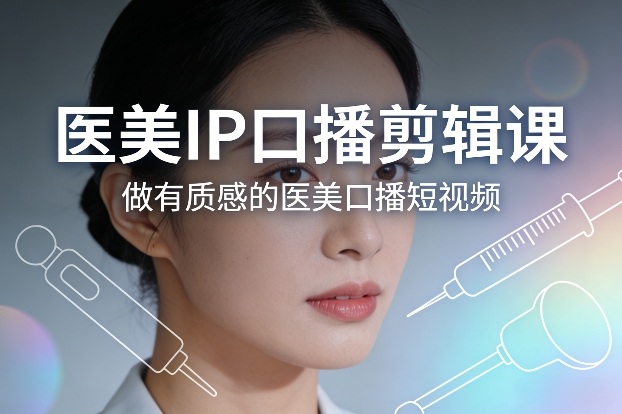 医美IP口播剪辑课，做有质感的医美口播短视频-吾爱网创