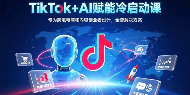 （15561期）TikTok+AI赋能冷启动课：专为跨境电商和内容创业者设计，全套解决方案-吾爱网创