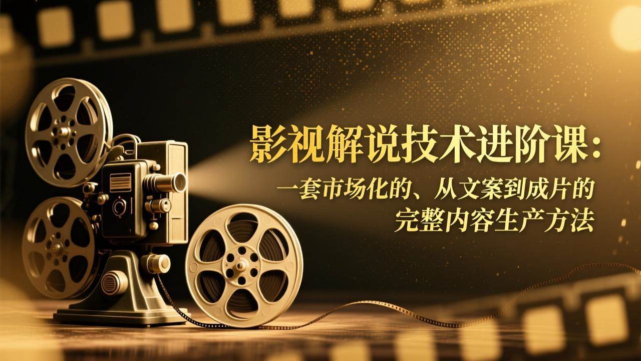 （17185期）影视解说技术进阶课：一套市场化的、从文案到成片的完整内容生产方法-吾爱网创