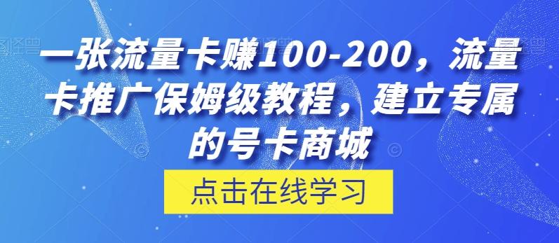 一张流量卡赚100-200，流量卡推广保姆级教程，建立专属的号卡商城-吾爱网创