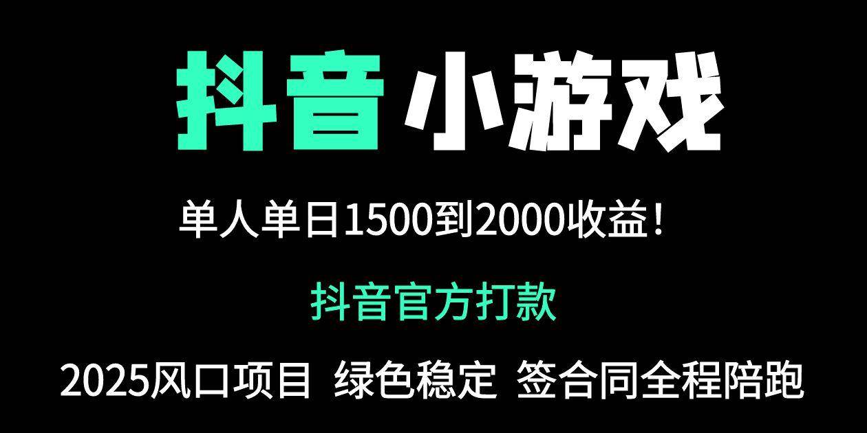 （14527期）抖音官方小游戏2025全网最新玩法，暴利赚钱项目，单机日入2000+，绝不…-吾爱网创