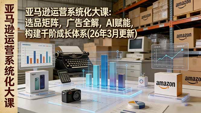 （17622期）亚马逊运营系统化大课：选品矩阵，广告全解，AI赋能，构建千阶成长体系(26年3月更新)-吾爱网创