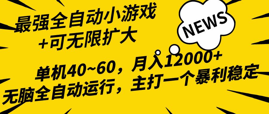 (10046期)2024最新全网独家小游戏全自动，单机40~60,稳定躺赚，小白都能月入过万-吾爱网创